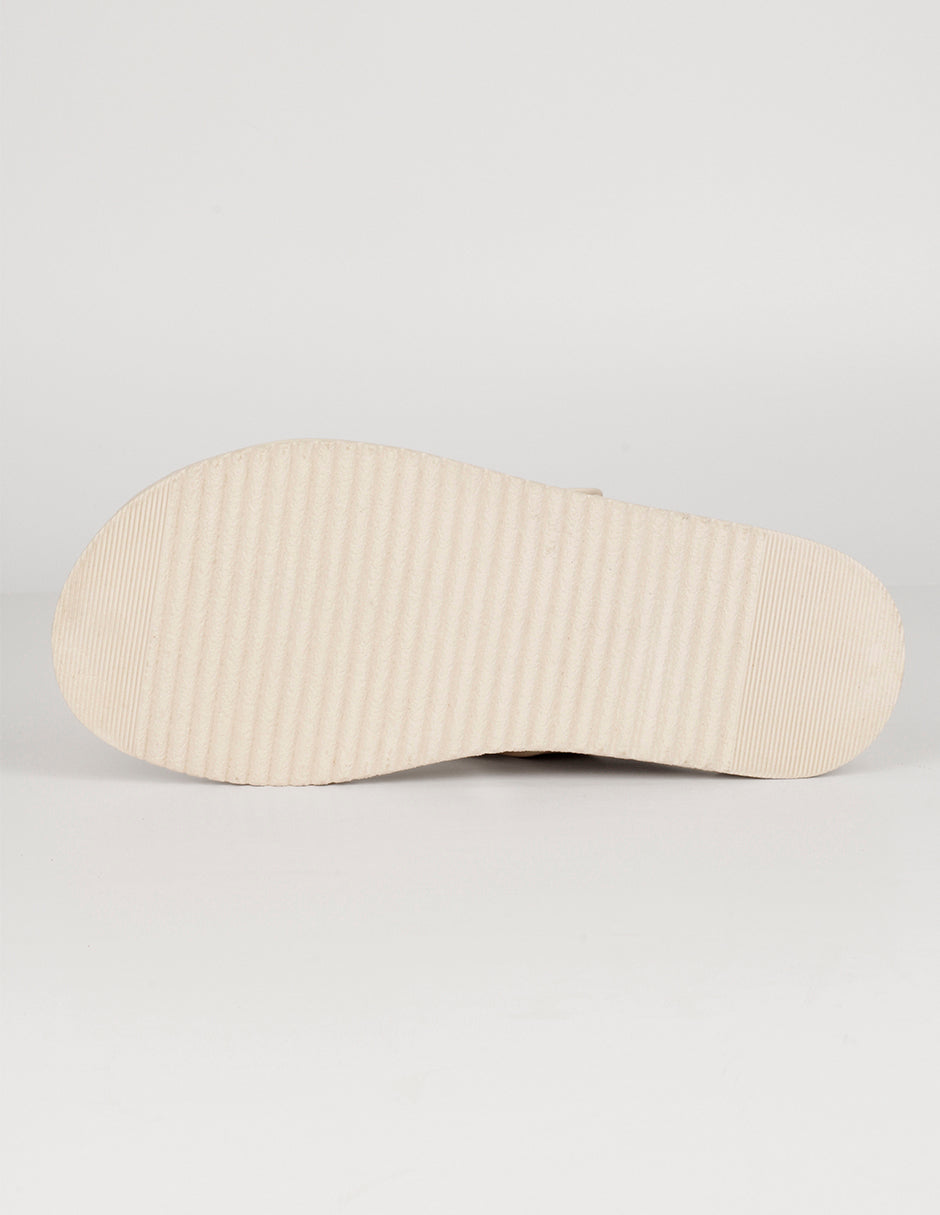 Sandalias de piso Alnia en Piel vegana – Beige