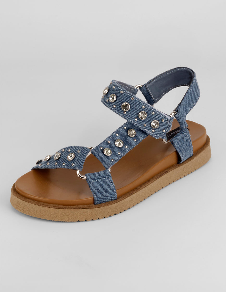 Sandalias de piso Birt en Textil – Azul