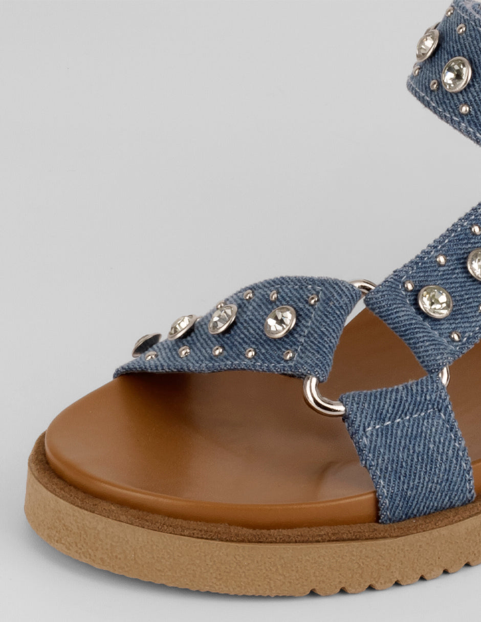 Sandalias de piso Birt en Textil – Azul