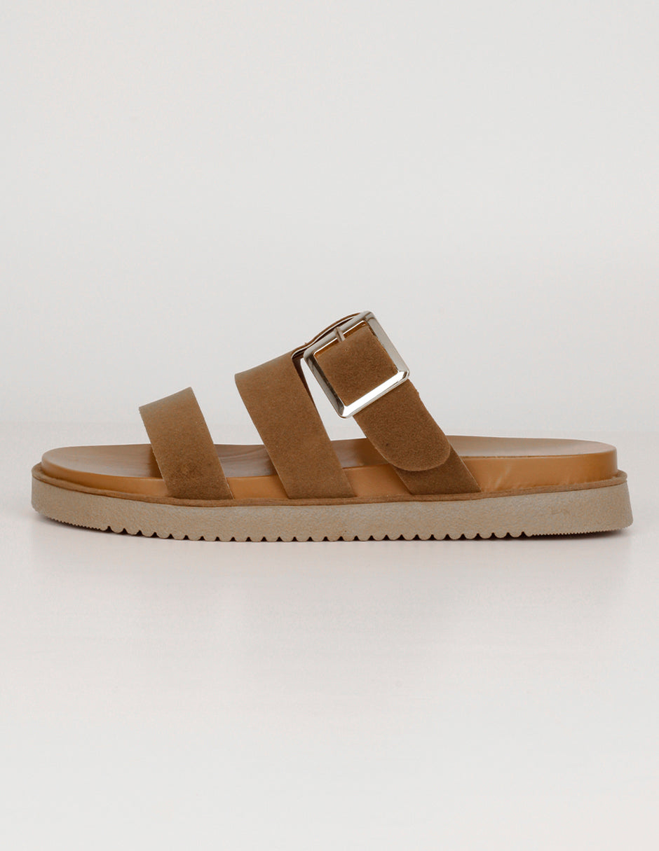 Sandalias de piso Exterior Gamuza sintética Color Café Para Mujer De RBCOLLECTION