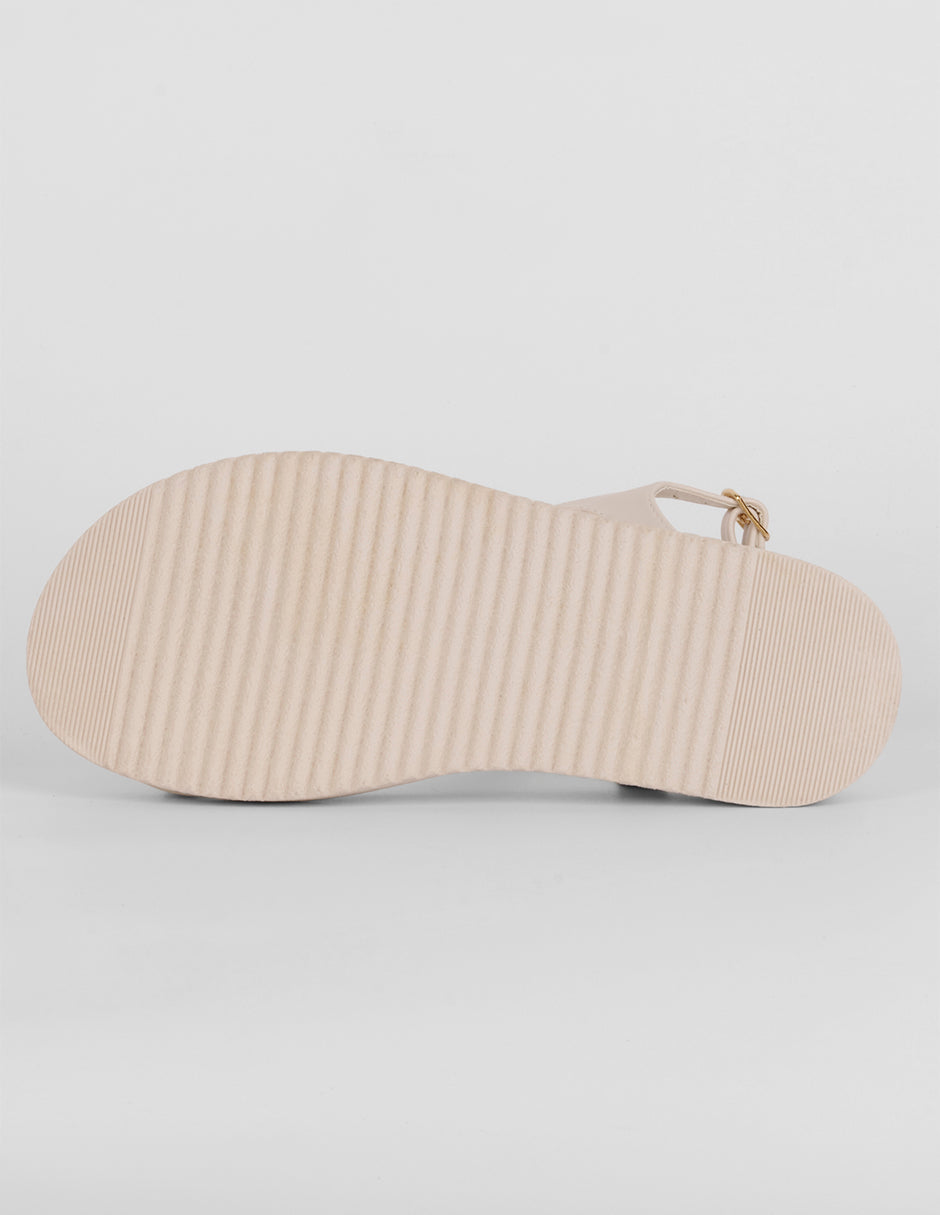 Sandalias de piso Alnia en Piel vegana – Blanco