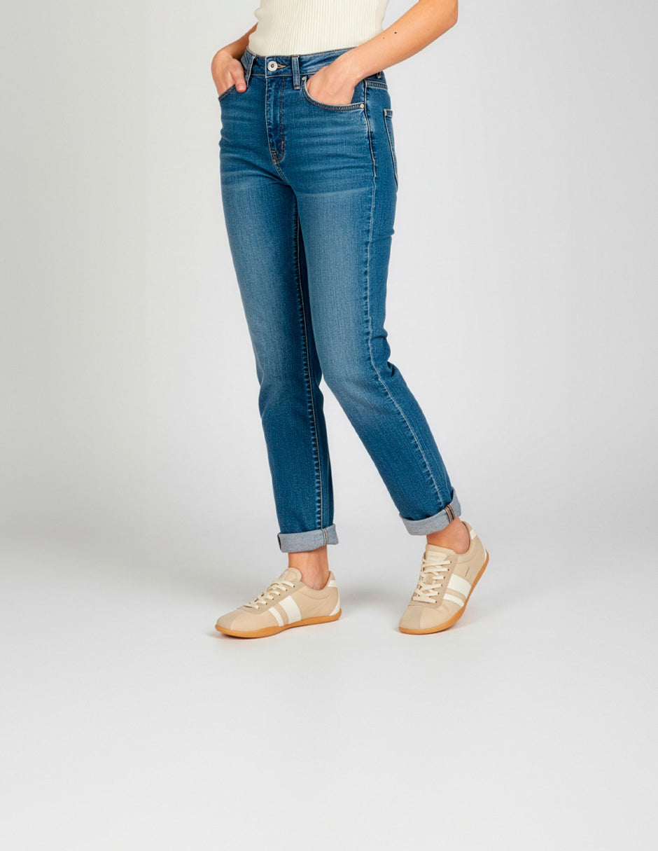 Tenis con cordones  Sam en Piel vegana – Beige