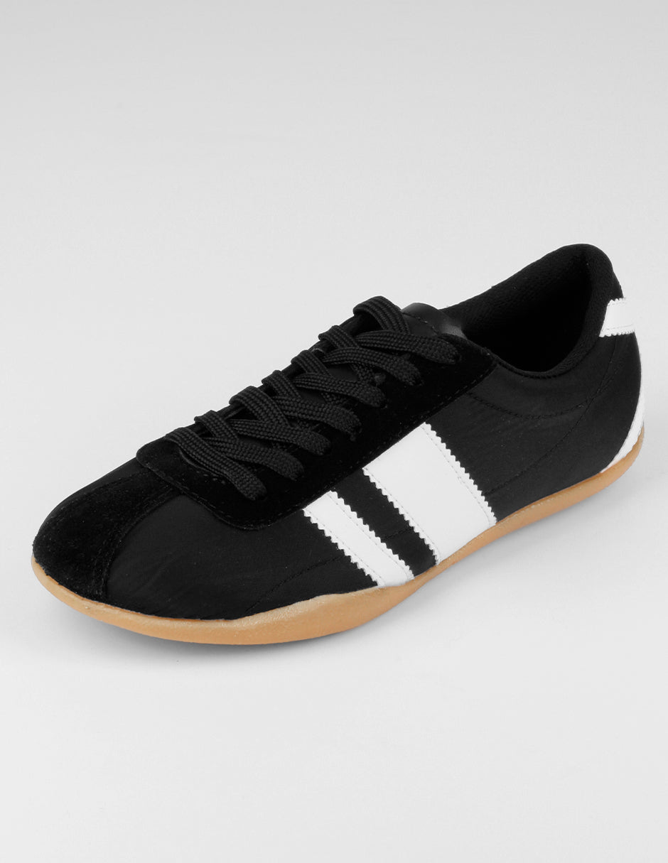 Tenis con cordones Exterior Textil Color Negro Para Mujer De RBCOLLECTION