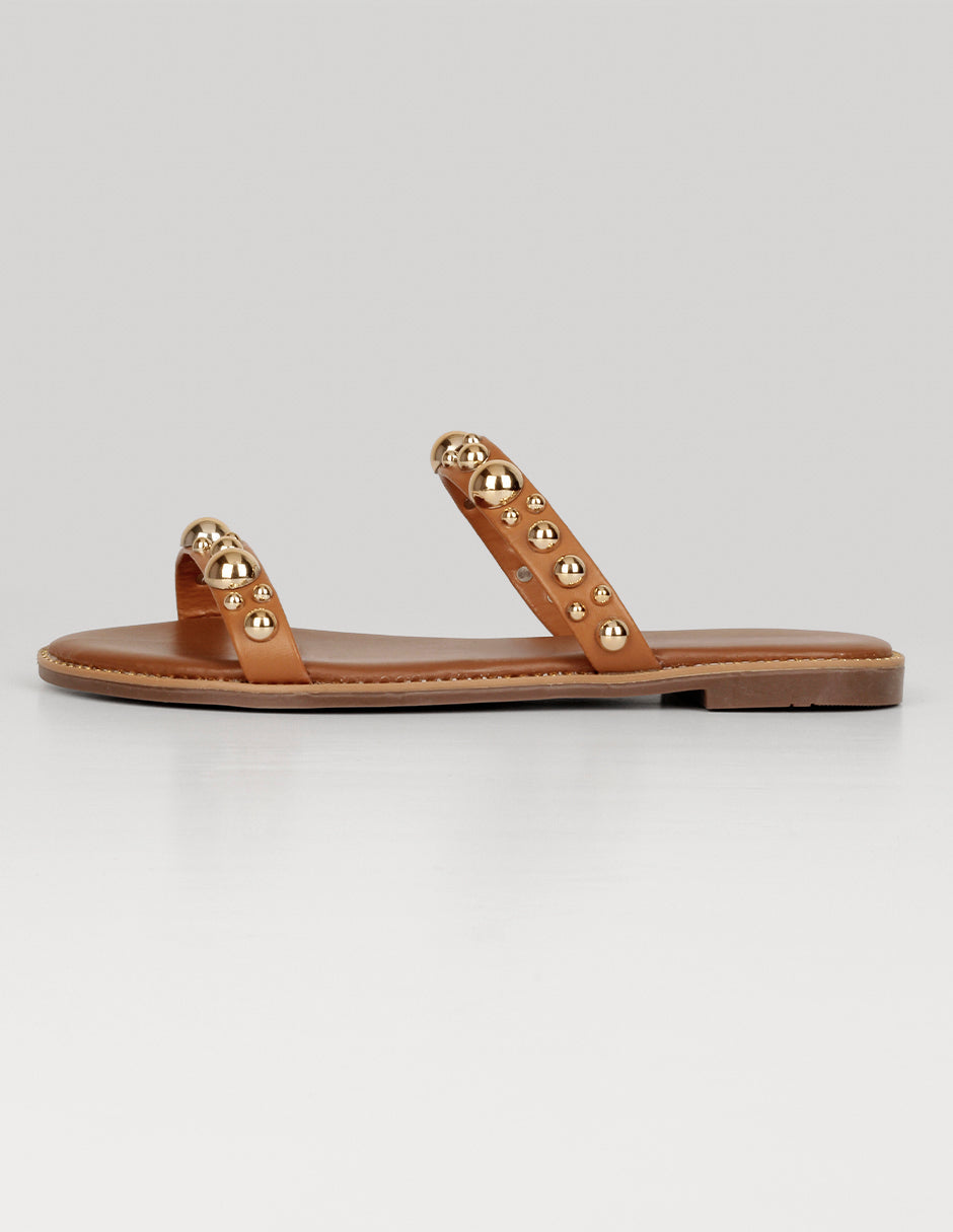 Sandalias de piso Exterior Sintético Color Café Para Mujer De RBBASICS