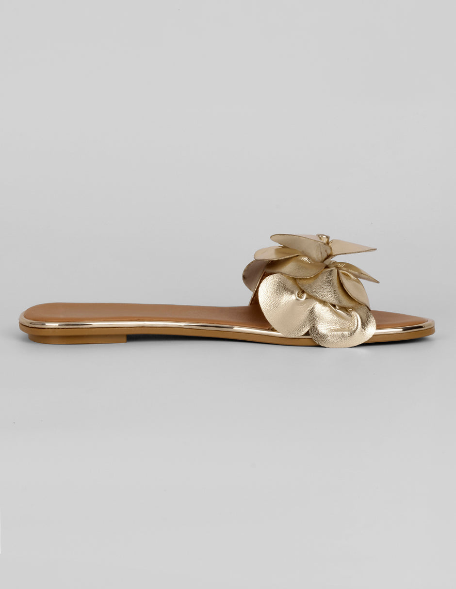 Sandalias de piso Soft en Sintético – Dorado