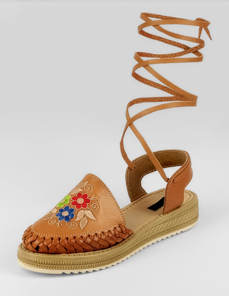 Sandalias de piso Hand made en Piel – Café