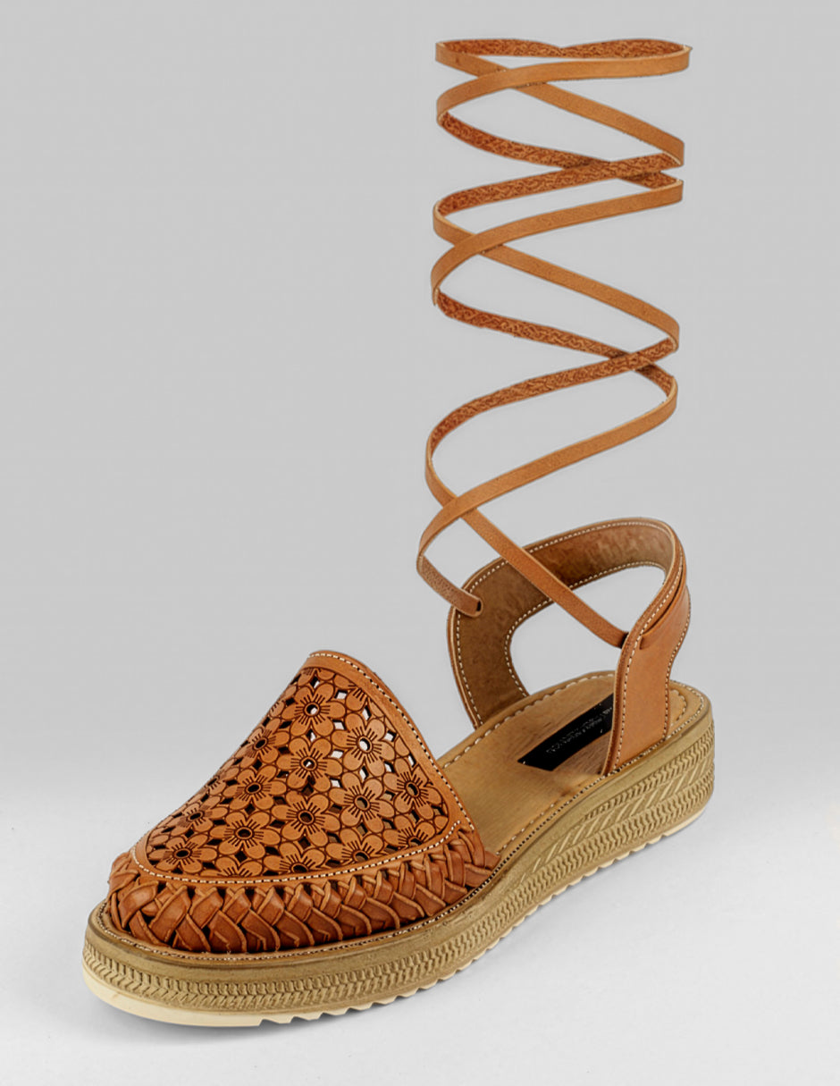 Sandalias de piso Hand made en Piel – Café