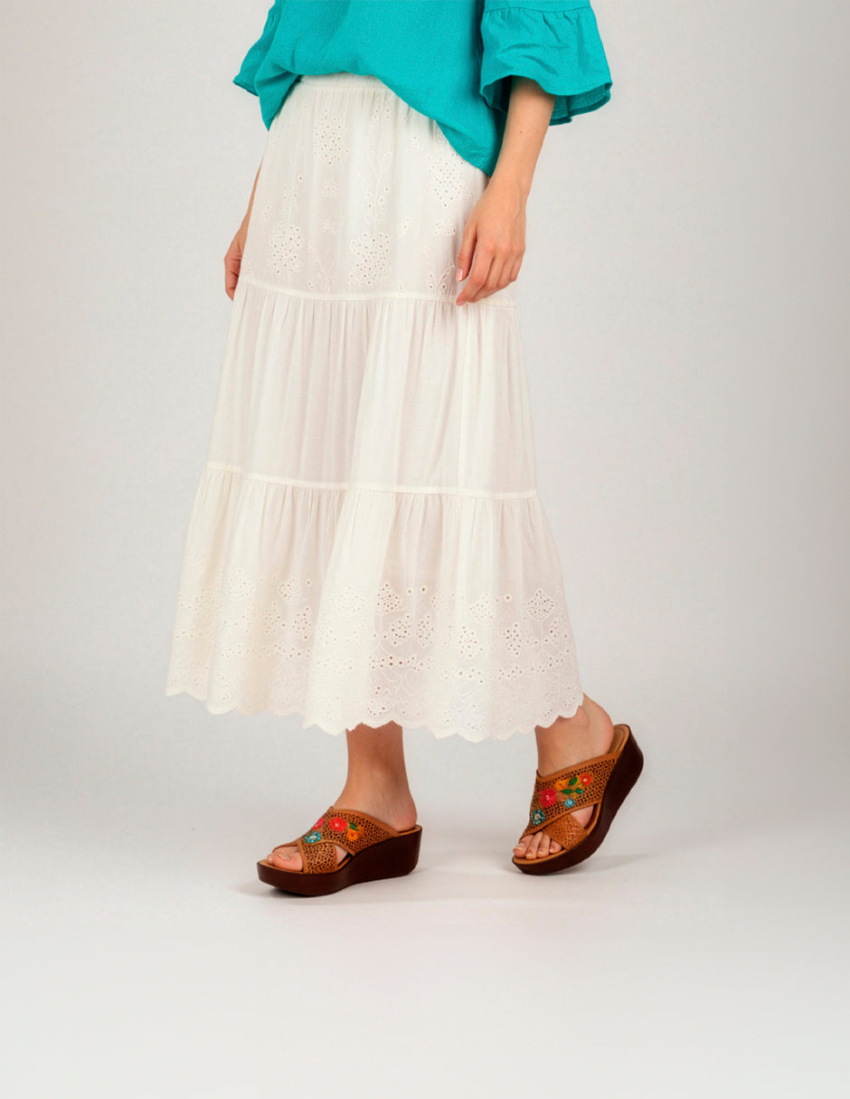 Sandalias con plataforma Hand made en Piel – Café