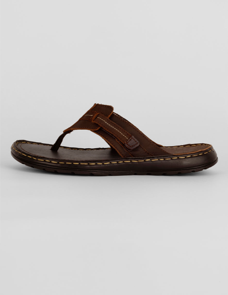 Sandalias clásicas Exterior Piel Color Café Para Hombre De RBCOLLECTION