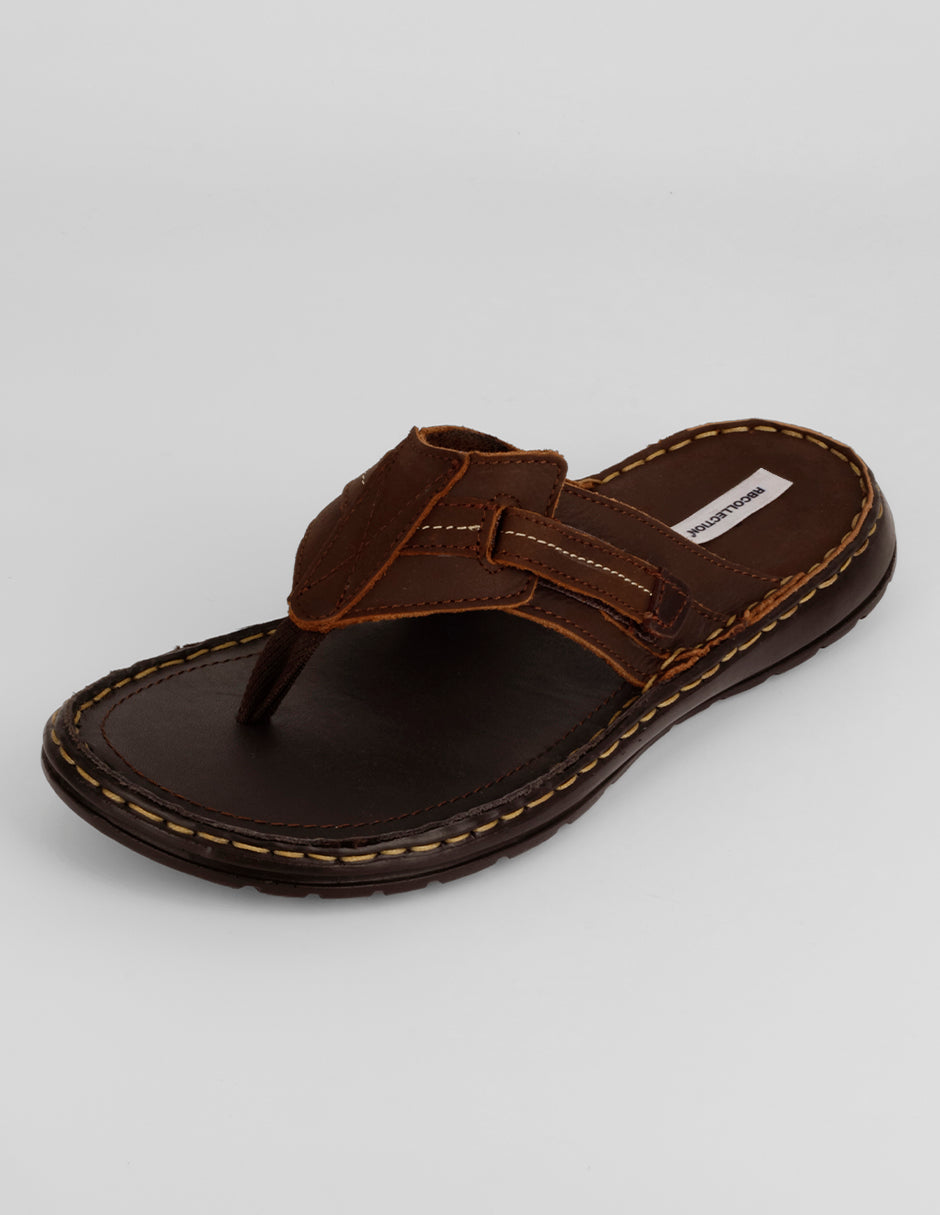Sandalias clásicas Hand Made en Piel – Café