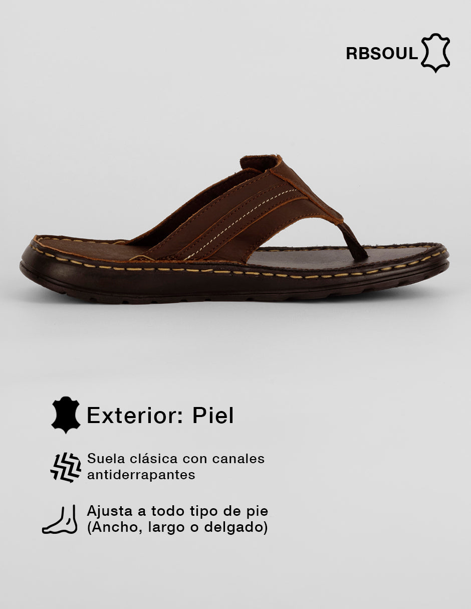 Sandalias clásicas Hand Made en Piel – Café