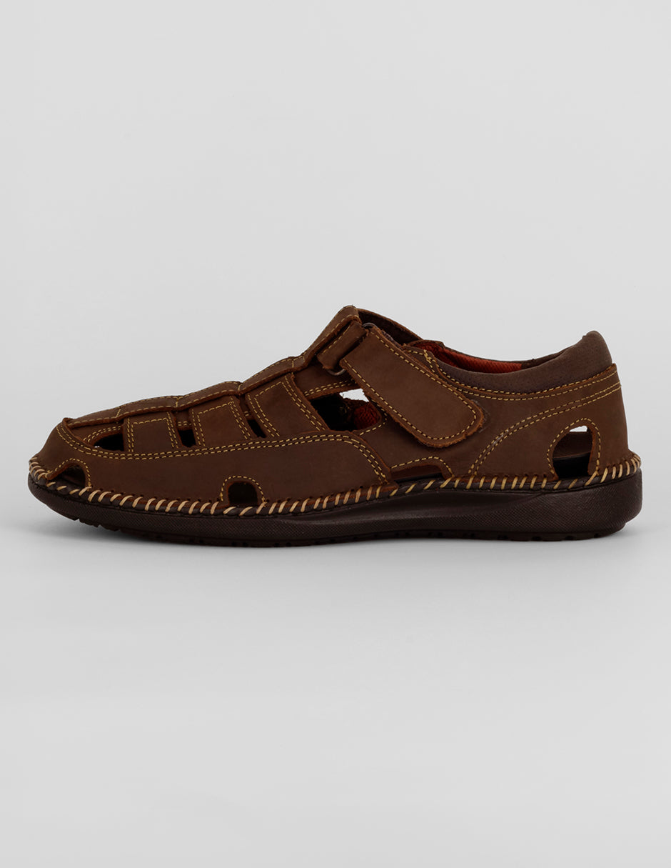 Sandalias casuales Exterior Piel Color Café Para Hombre De RBCOLLECTION
