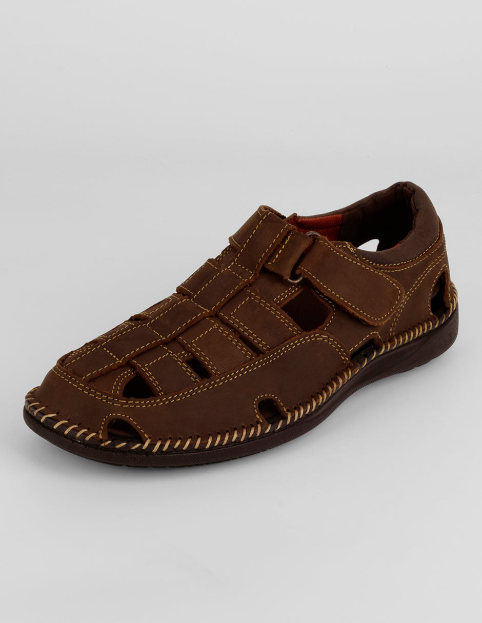 Sandalias casuales Hand Made en Piel – Café