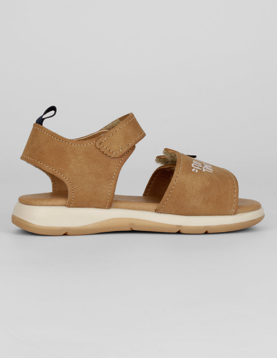 Sandalias Kids en Piel vegana – Café