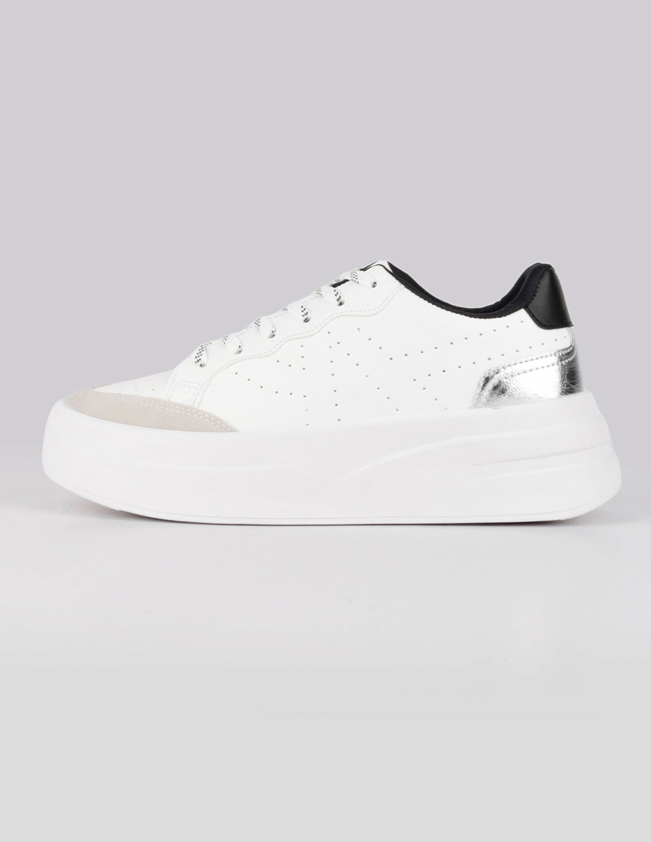 Tenis con cordones  Urban en Sintético – Blanco