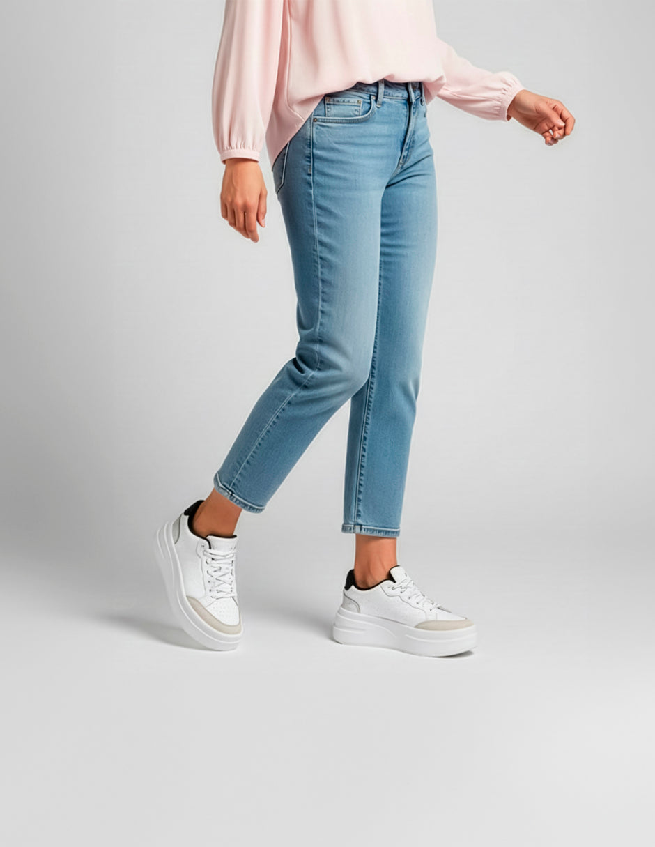 Tenis con cordones  Urban en Sintético – Blanco