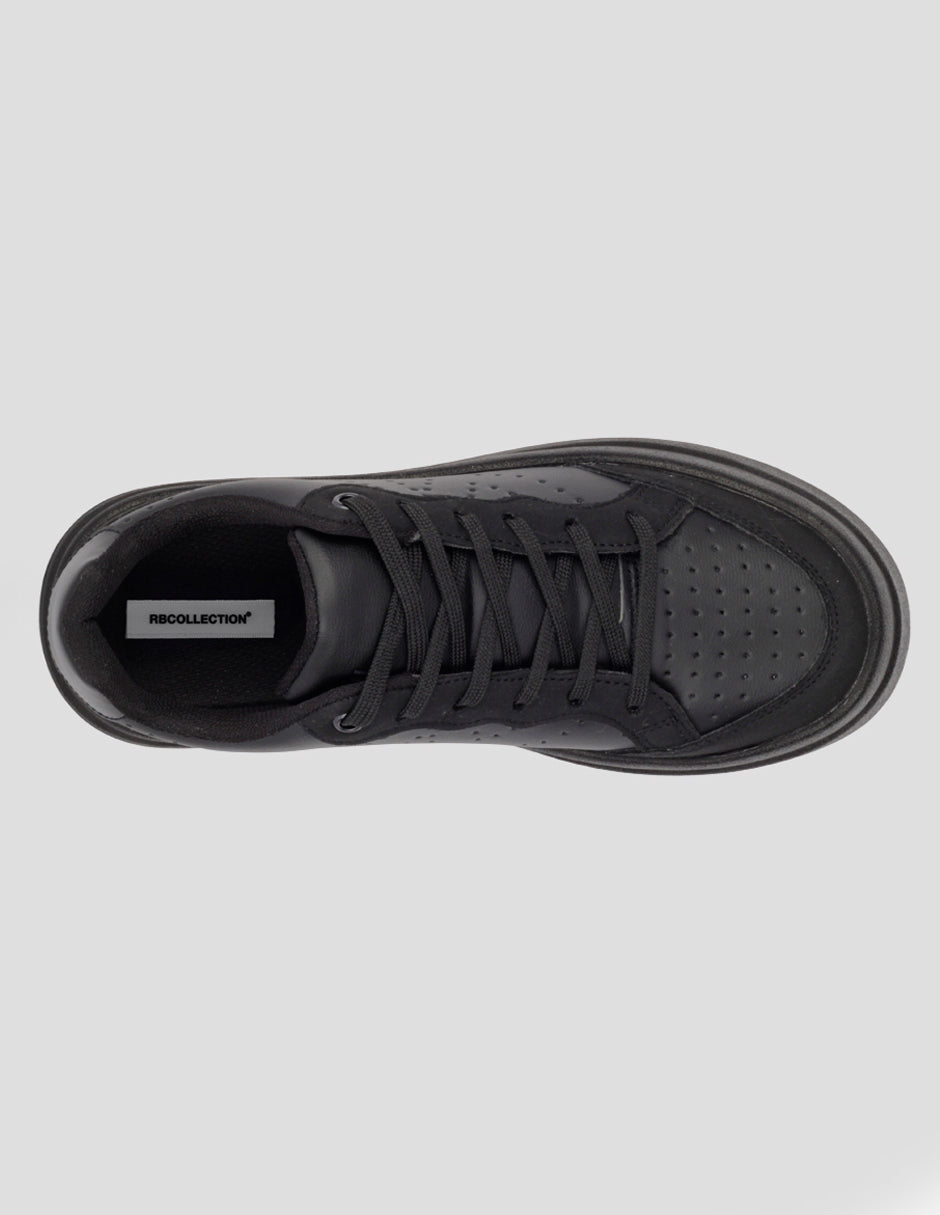 Tenis con cordones  Urban en Sintético – Negro