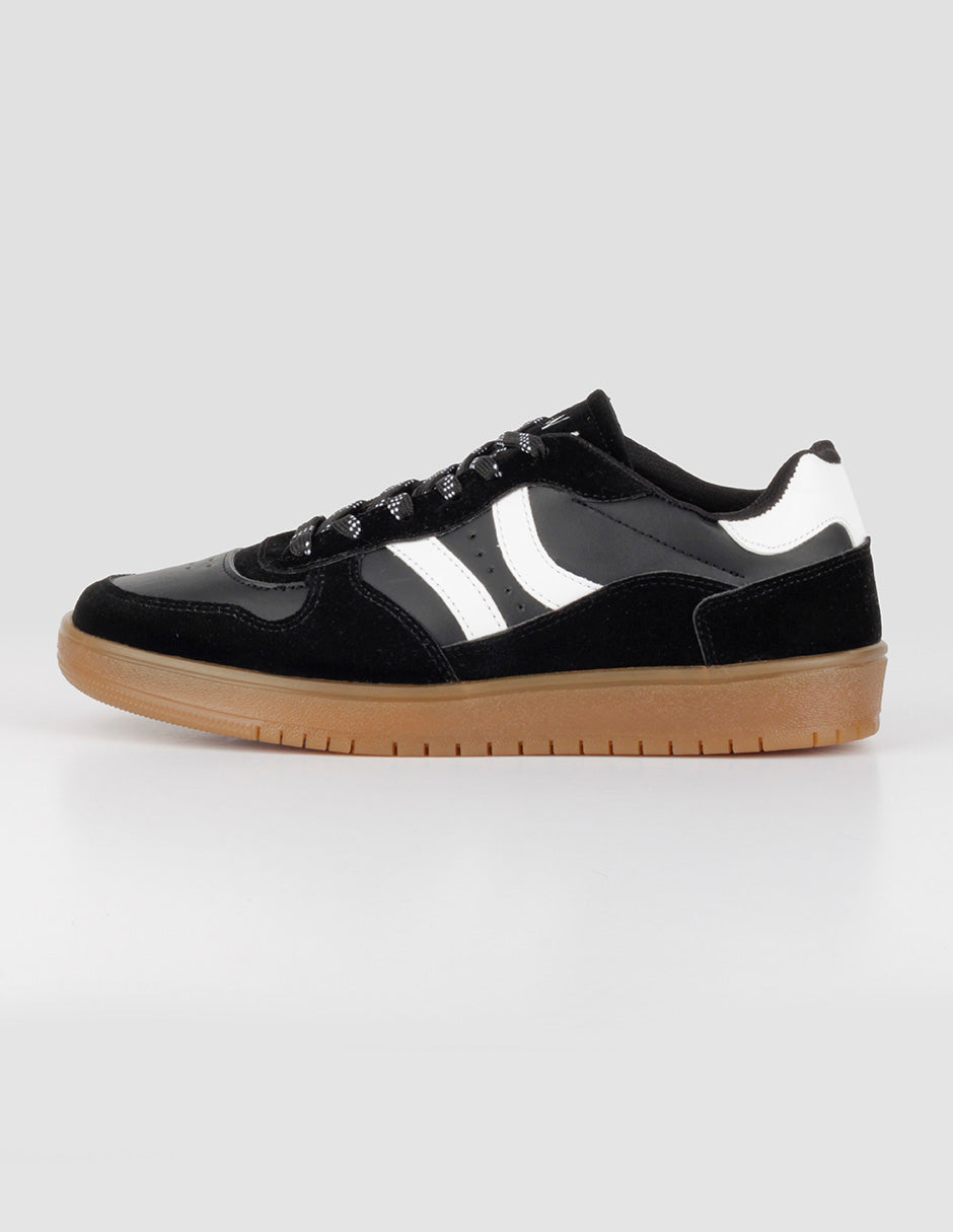 Tenis con cordones  Urban en Sintético – Negro