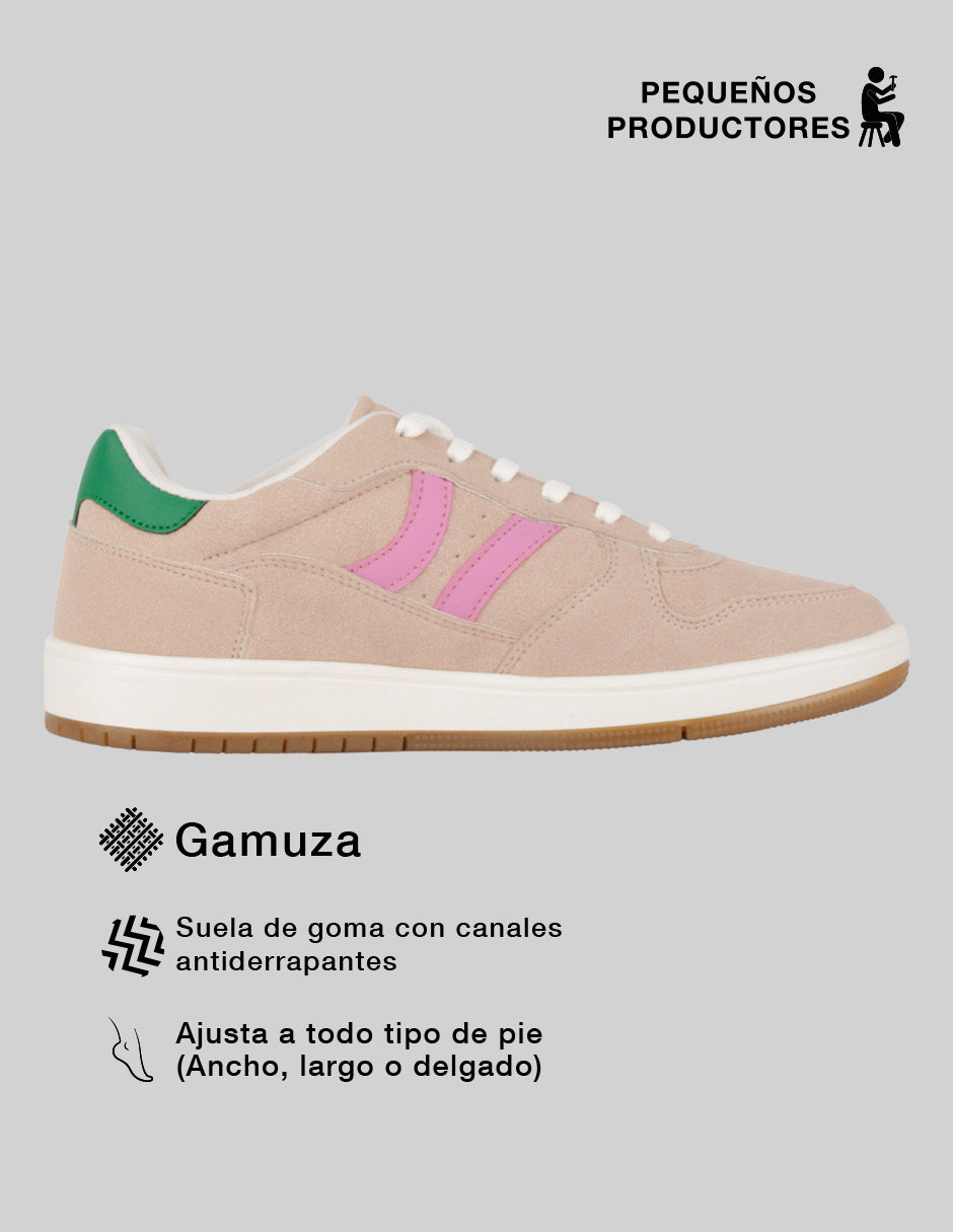 Tenis con cordones  Urban en Gamuza sintética – Rosa