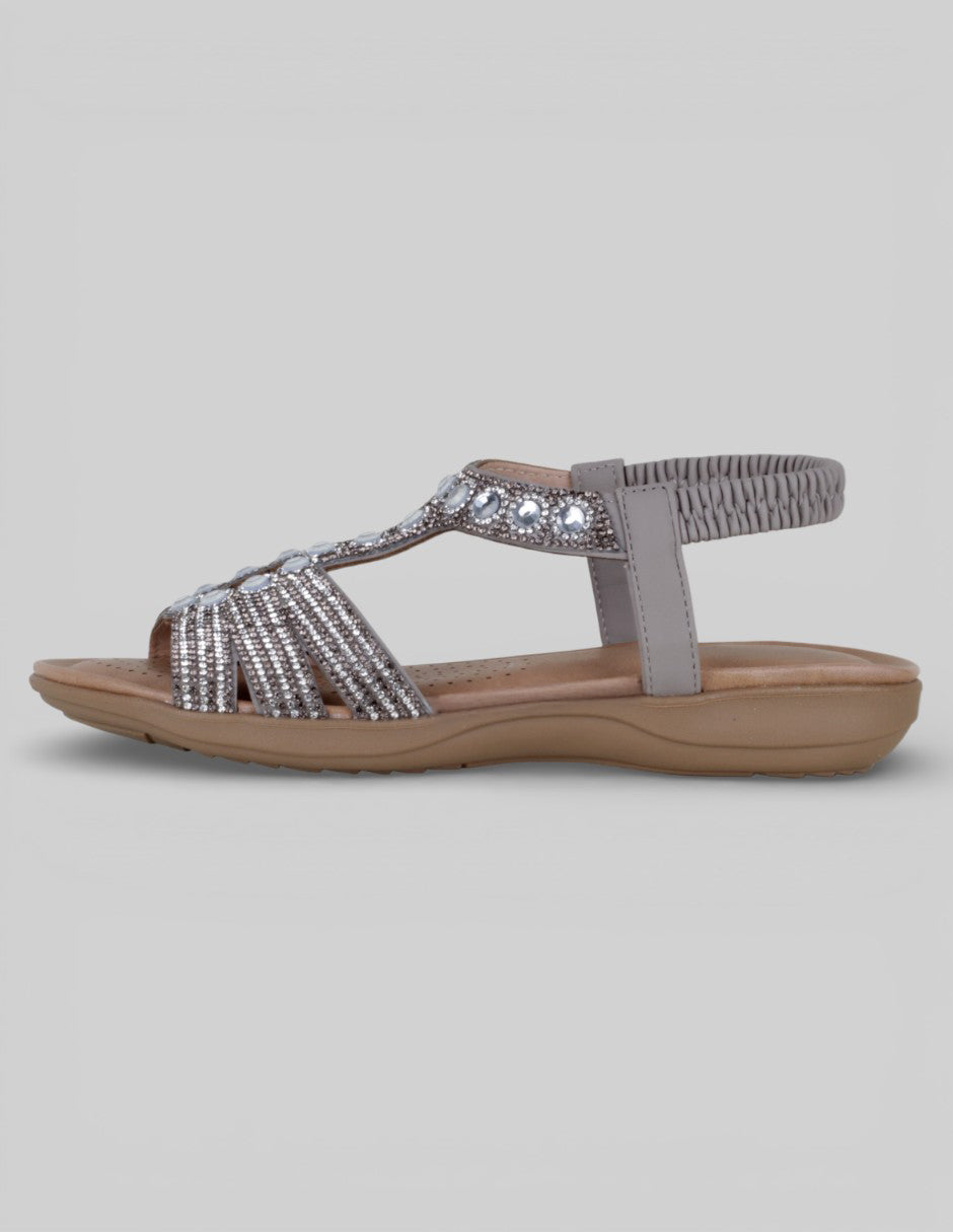 Sandalias con plataforma Exterior Sintético Color Gris Para Mujer De RBCOLLECTION