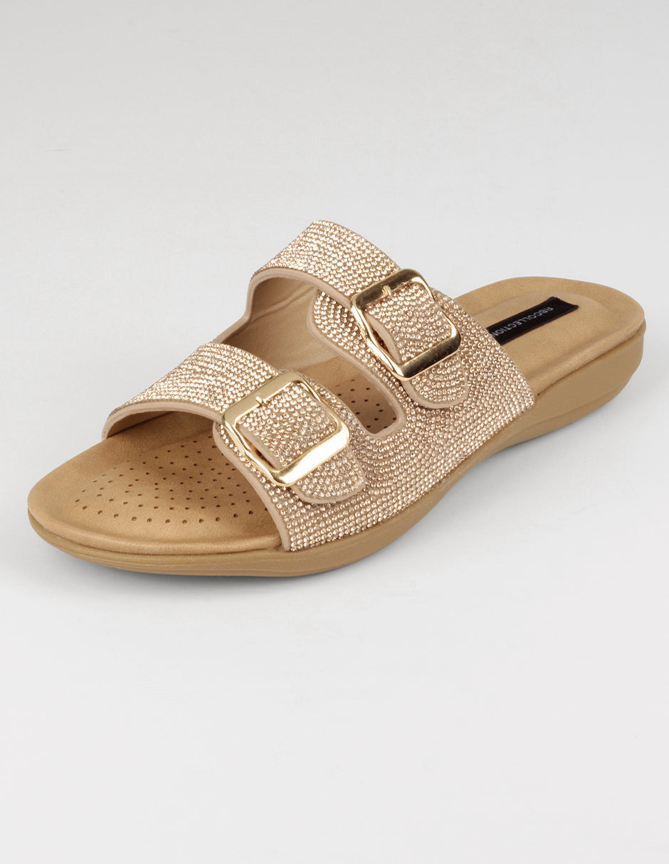 Sandalias de piso Steps en Sintético – Dorado