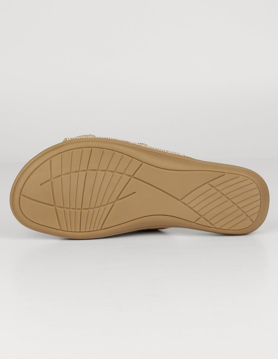Sandalias de piso Steps en Sintético – Dorado
