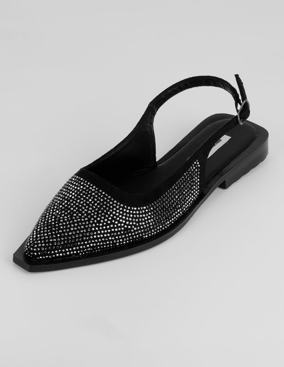 Flats puntales Onne en Sintético – Negro