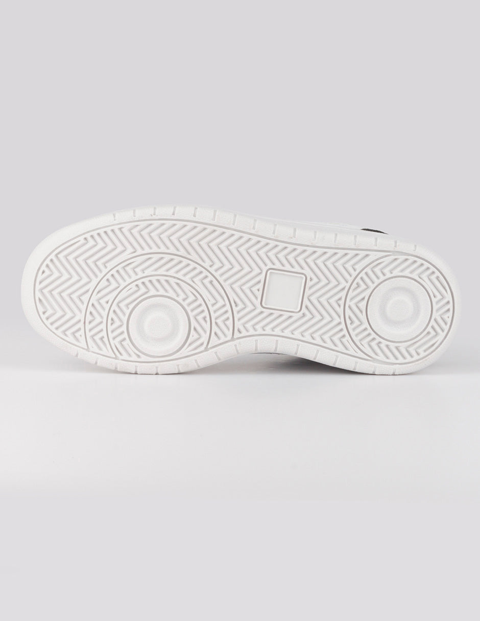 Tenis botín  Agle en Piel vegana – Blanco