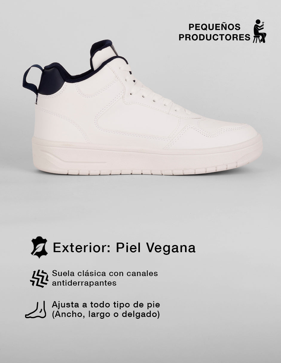 Tenis Botín Agle en Piel vegana – Blanco