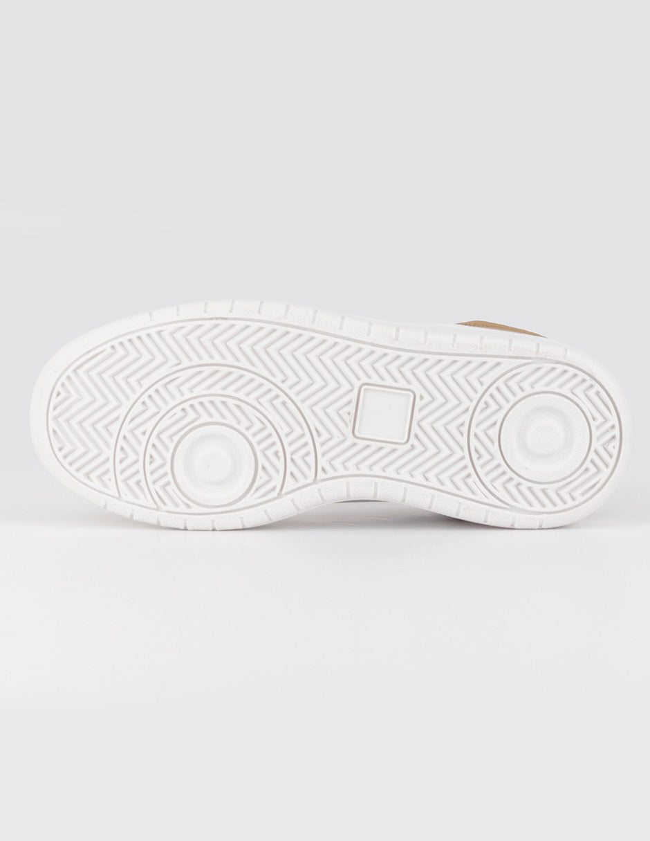 Tenis con cordones  Agle en Piel vegana – Blanco