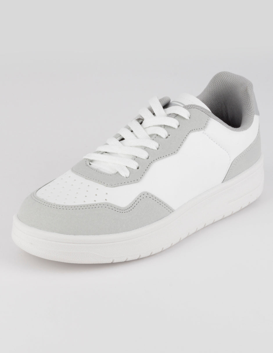 Tenis con cordones  Agle en Piel vegana – Blanco