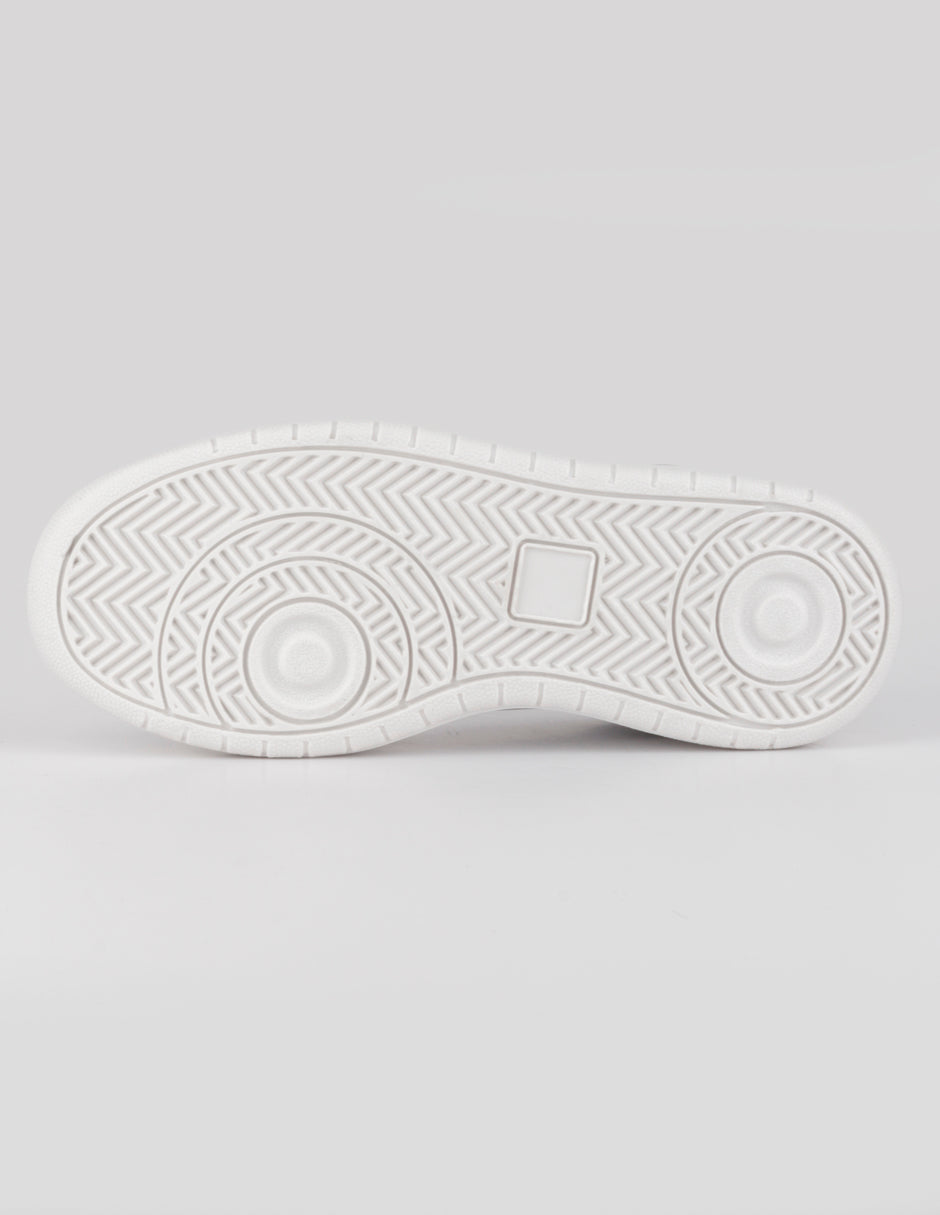 Tenis con cordones  Agle en Piel vegana – Blanco