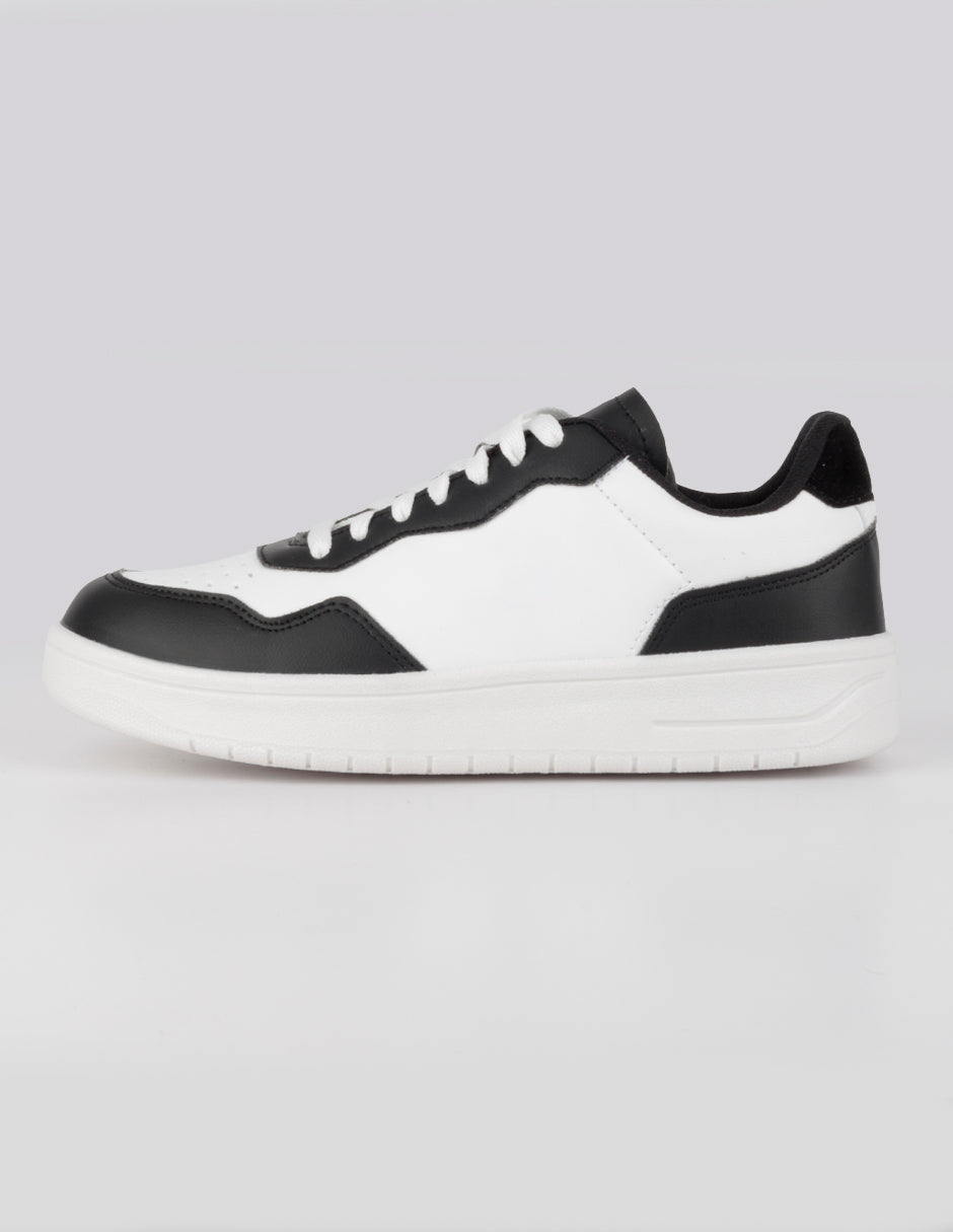 Tenis con cordones  Agle en Piel vegana – Blanco