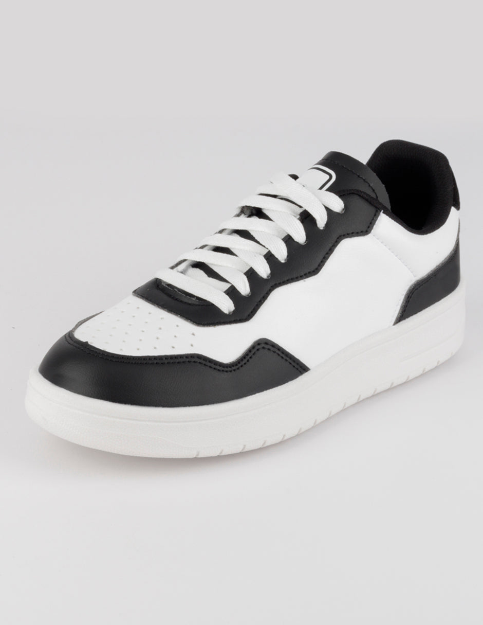 Tenis con cordones  Agle en Piel vegana – Blanco