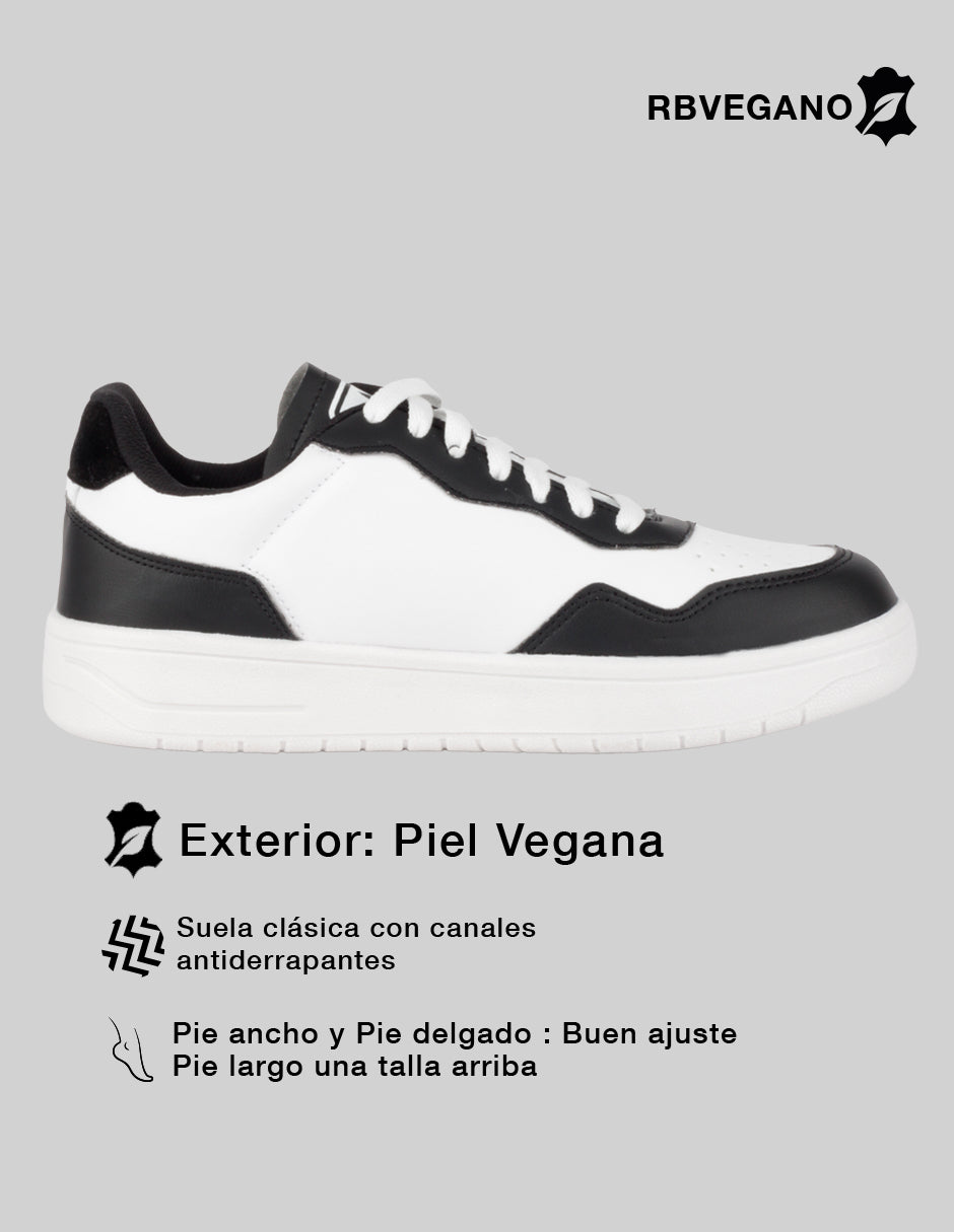 Tenis con cordones  Agle en Piel vegana – Blanco