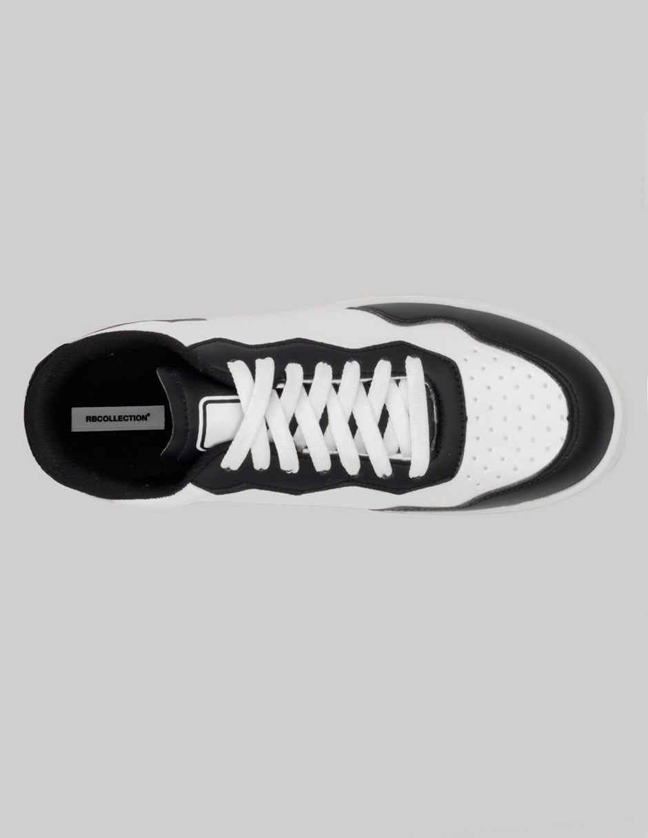 Tenis con cordones  Agle en Piel vegana – Blanco