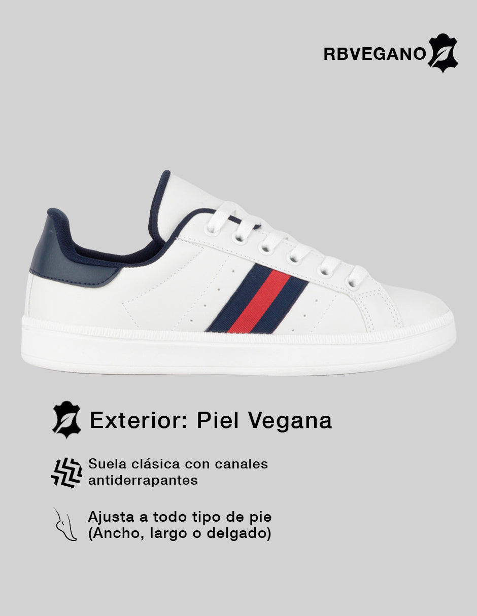 Tenis con cordones  Agle en Piel vegana – Blanco