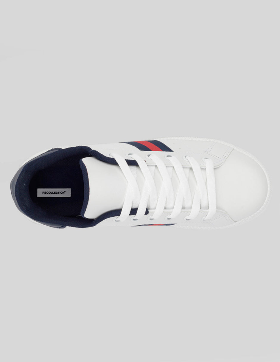 Tenis con cordones  Agle en Piel vegana – Blanco