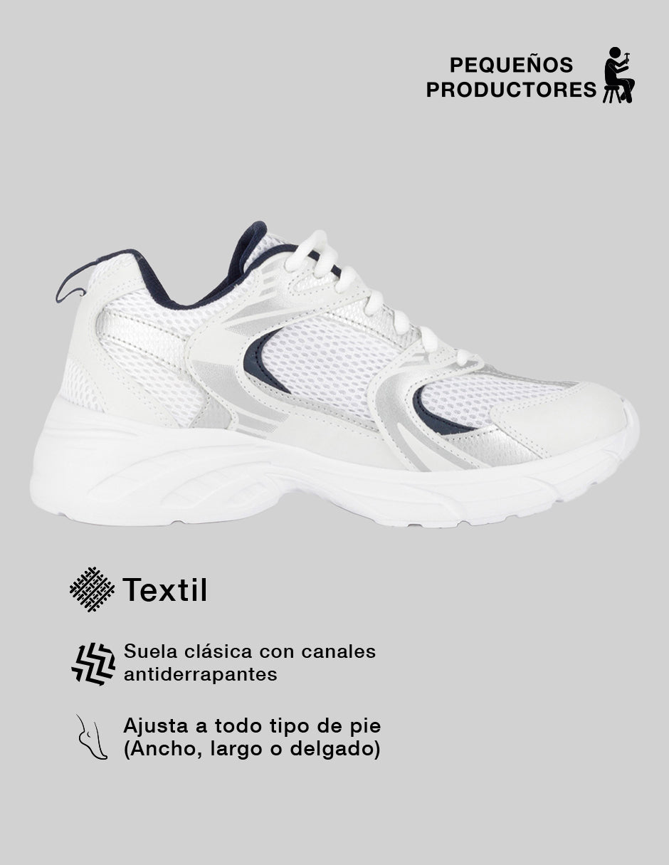Tenis tipo deportivo  Agle en Textil – Gris