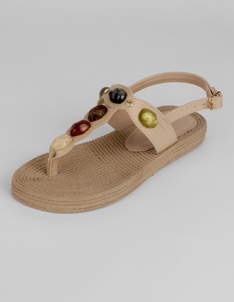 Sandalias de piso Ave en Piel vegana – Latte