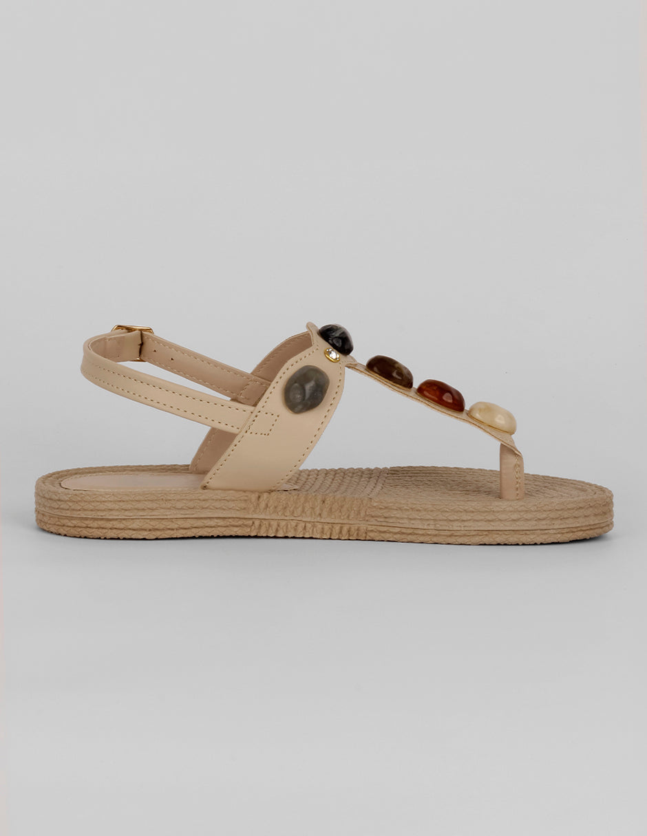 Sandalias de piso Ave en Piel vegana – Latte
