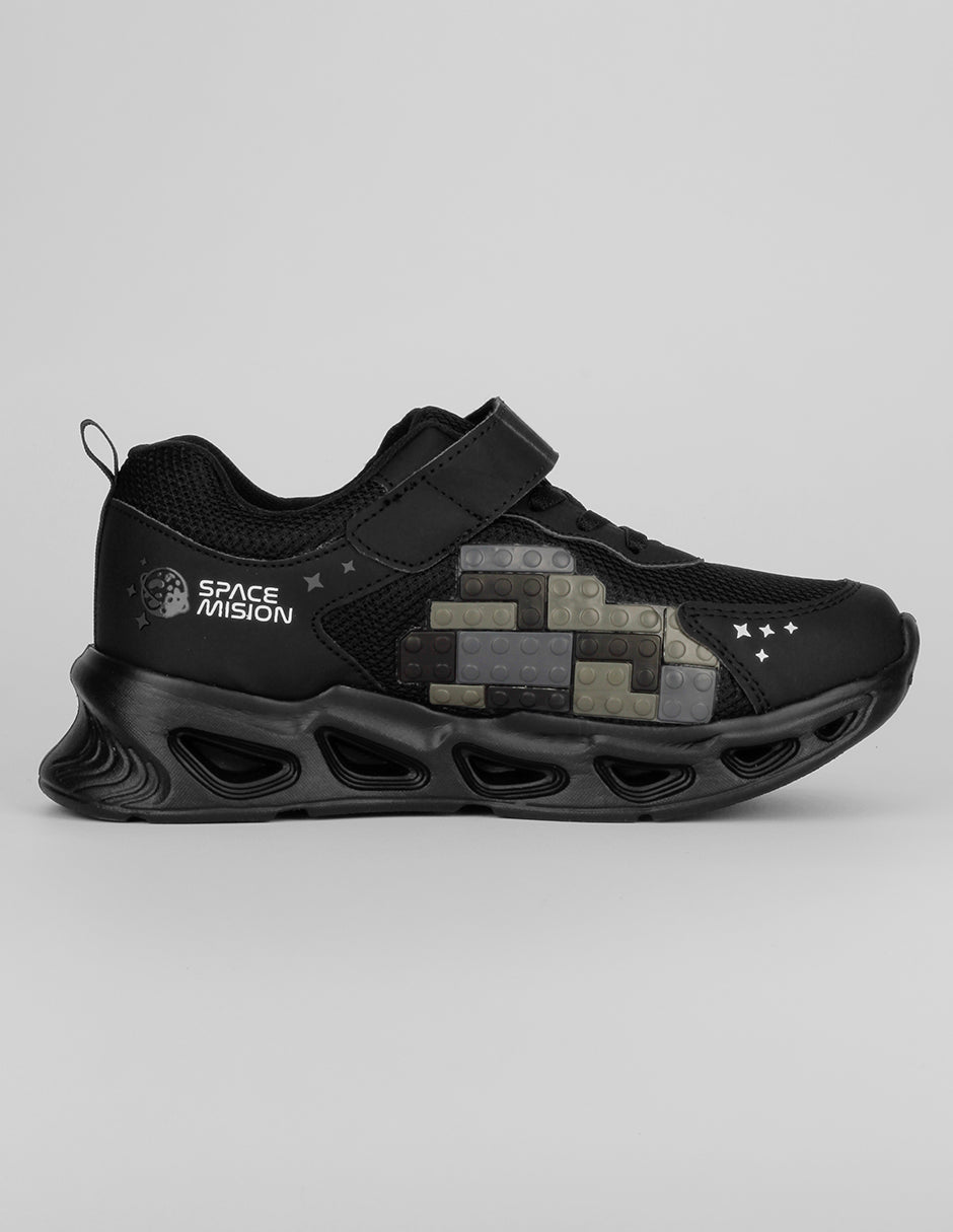 Tenis Kids en Sintético – Negro