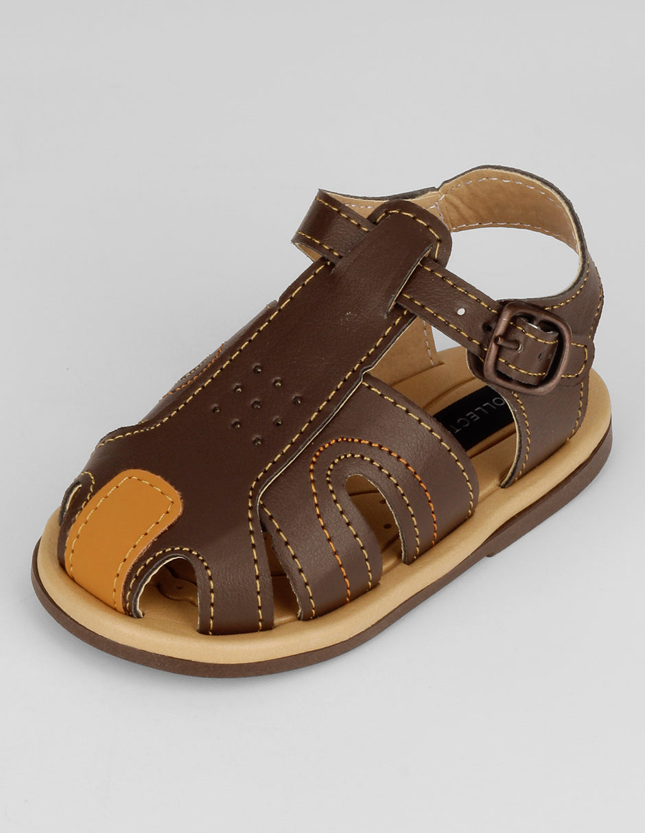 Sandalias Kids en Piel vegana – Café
