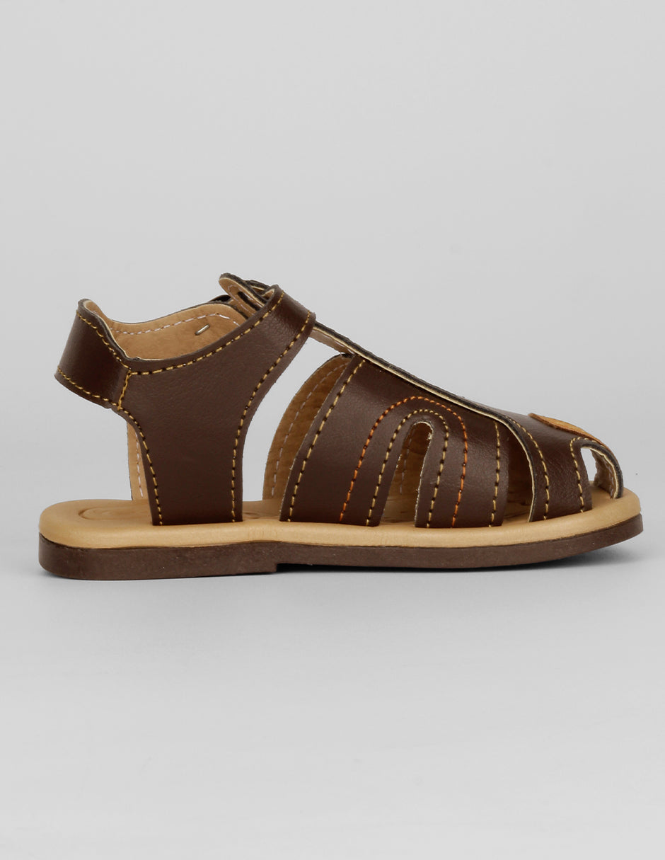 Sandalias Kids en Piel vegana – Café