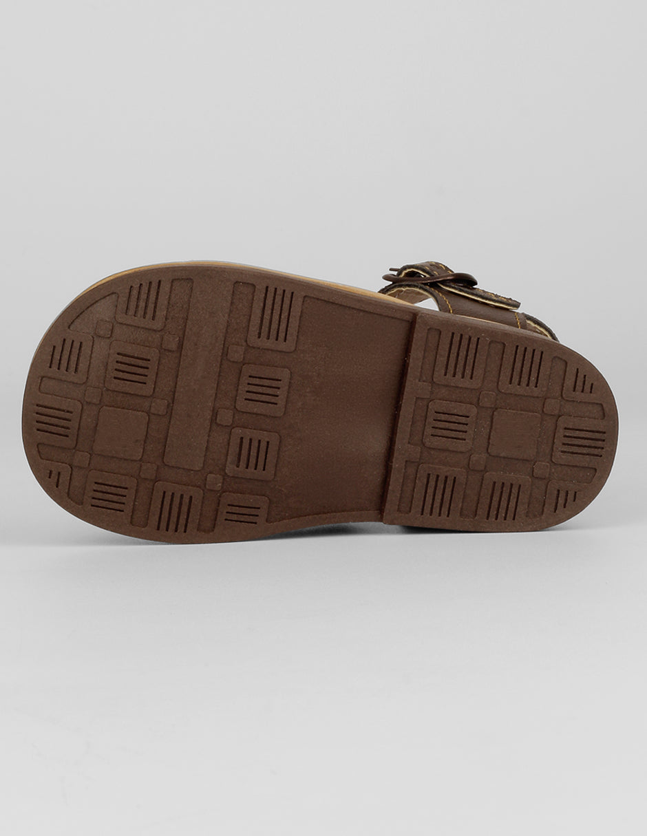 Sandalias Kids en Piel vegana – Café