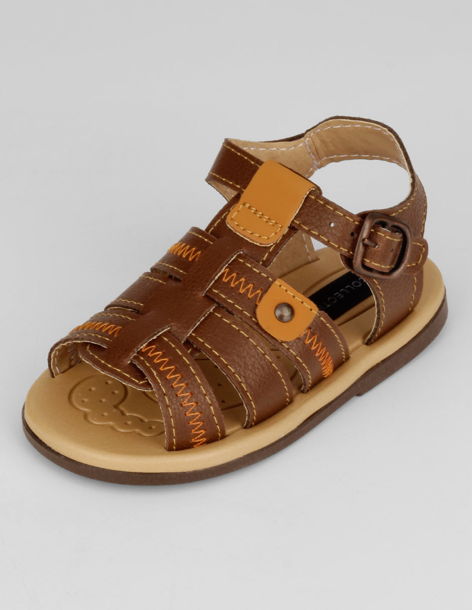 Sandalias Kids en Piel vegana – Café