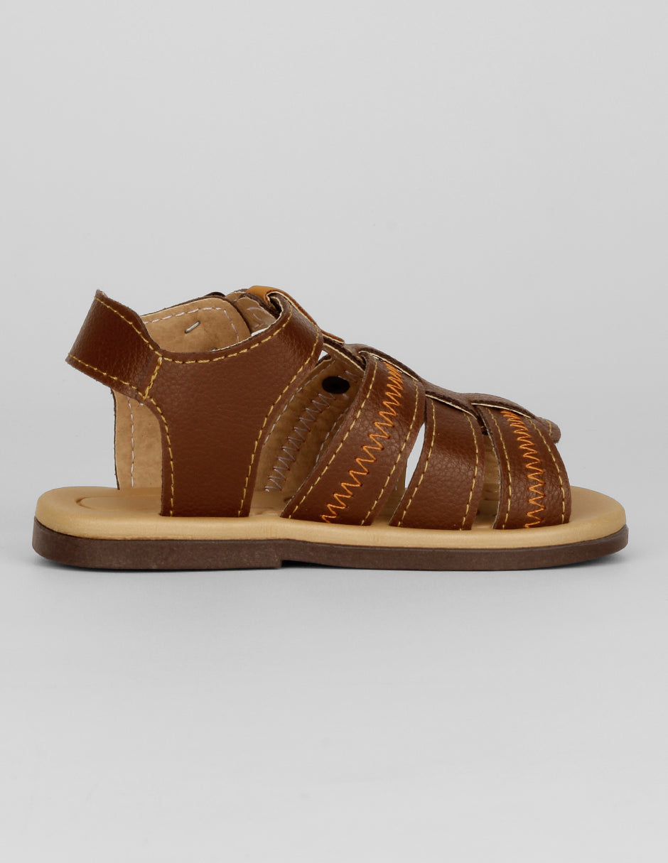 Sandalias Kids en Piel vegana – Café