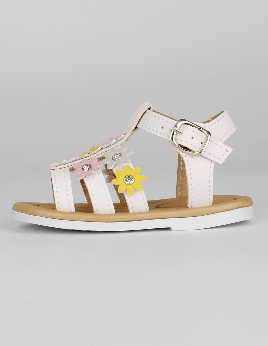 Sandalias Kids en Piel vegana – Blanco