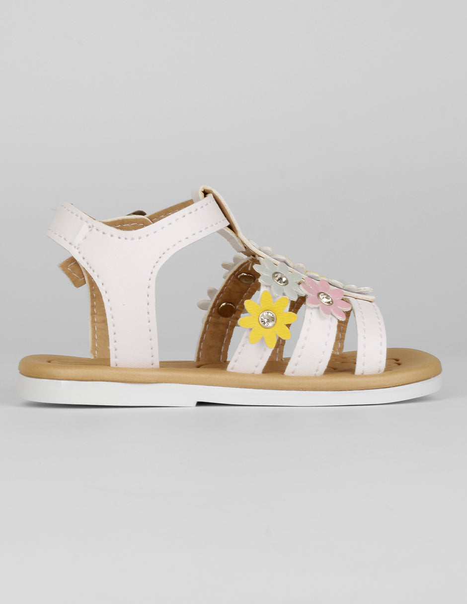 Sandalias Kids en Piel vegana – Blanco