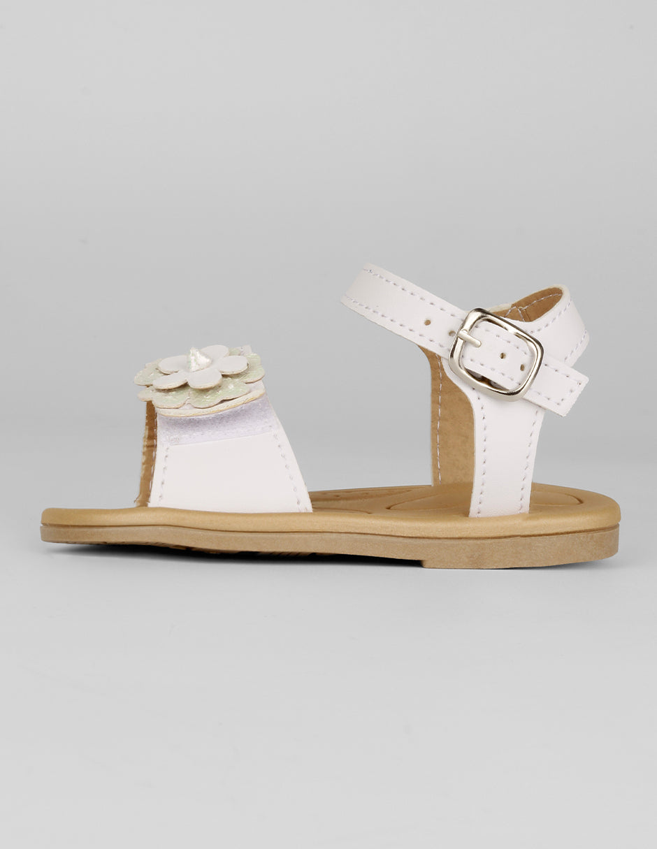 Sandalias Kids en Piel vegana – Blanco